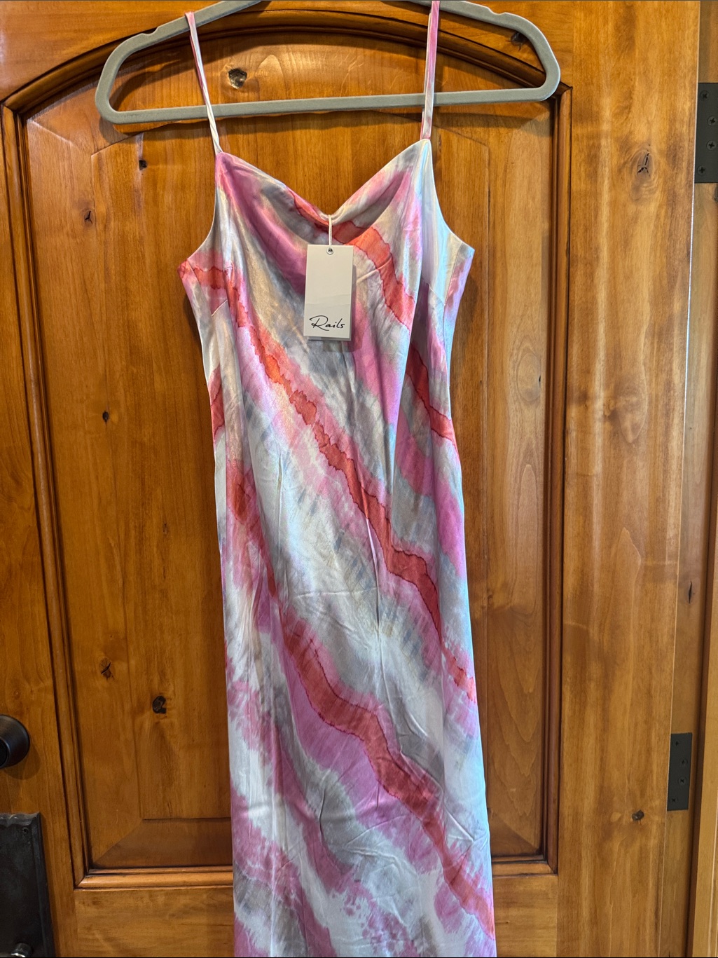 Rails Pink And Coral Strapless Slip Dress